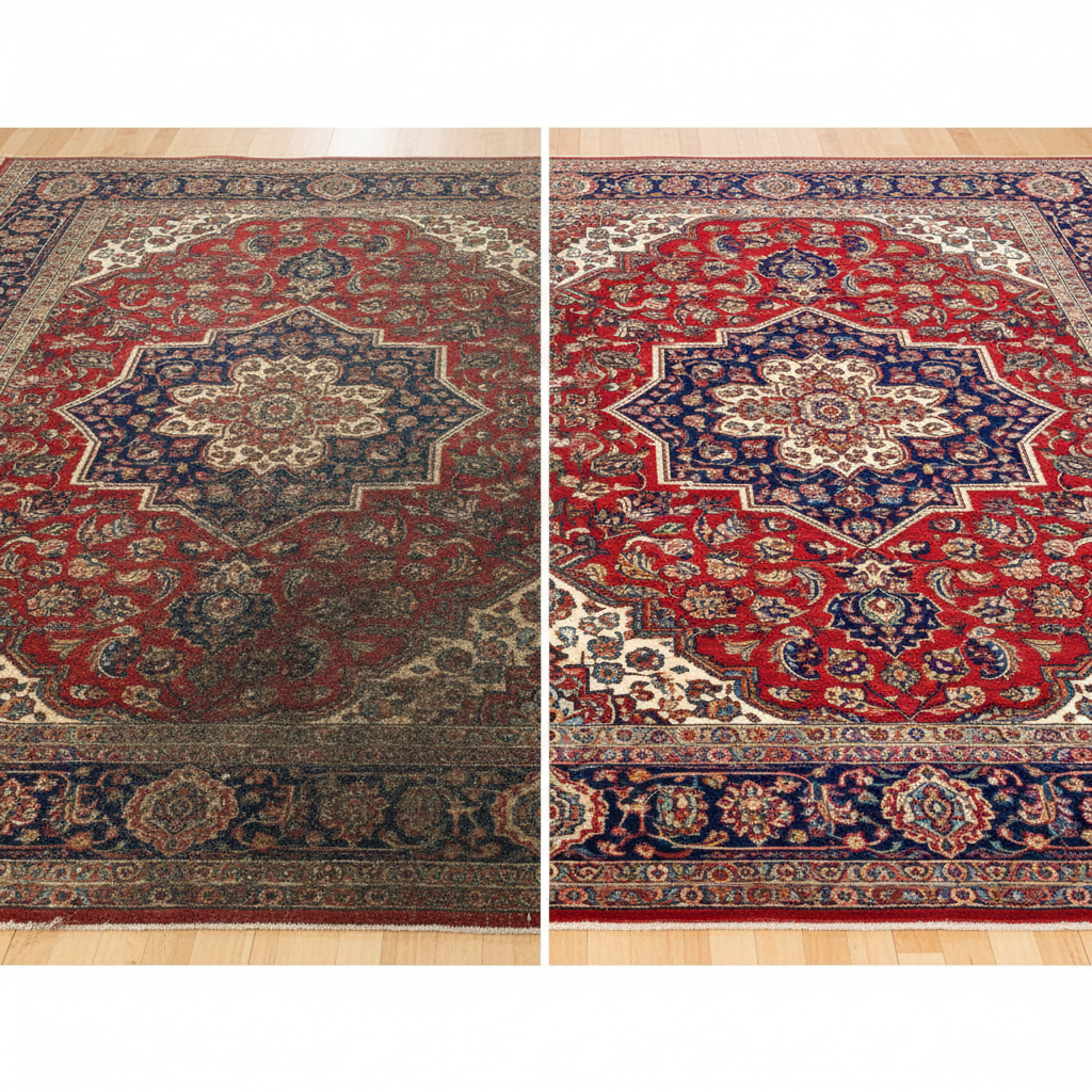  before-and-after rug cleaning results.