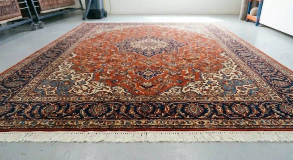 a vibrant, freshly cleaned oriental rug