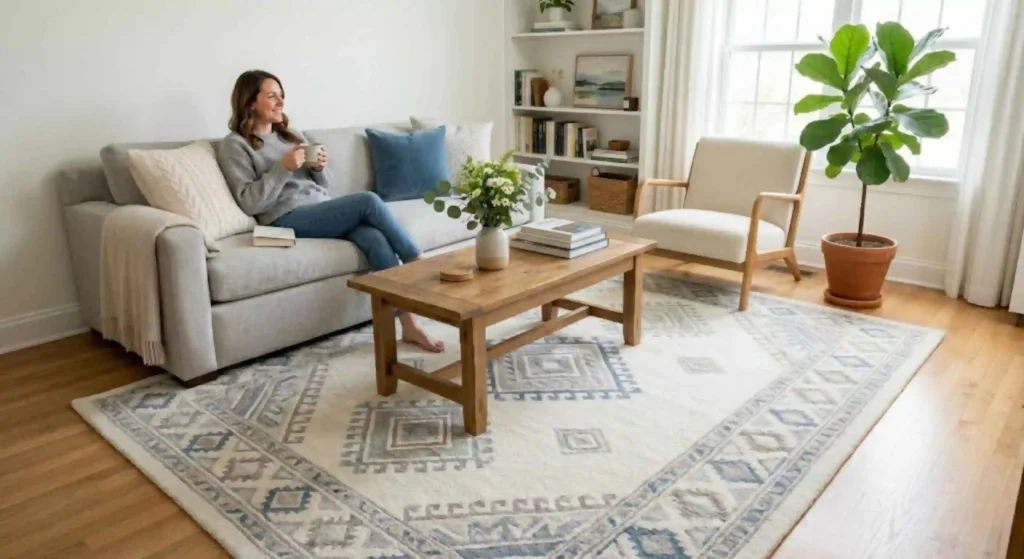 homeowner enjoying clean living space