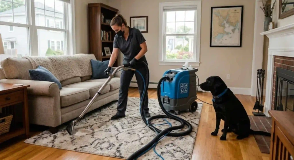 Professional pet odor removal service in New Bedford home